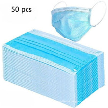 50 Pack 3 Ply Disposable Protective Face Masks